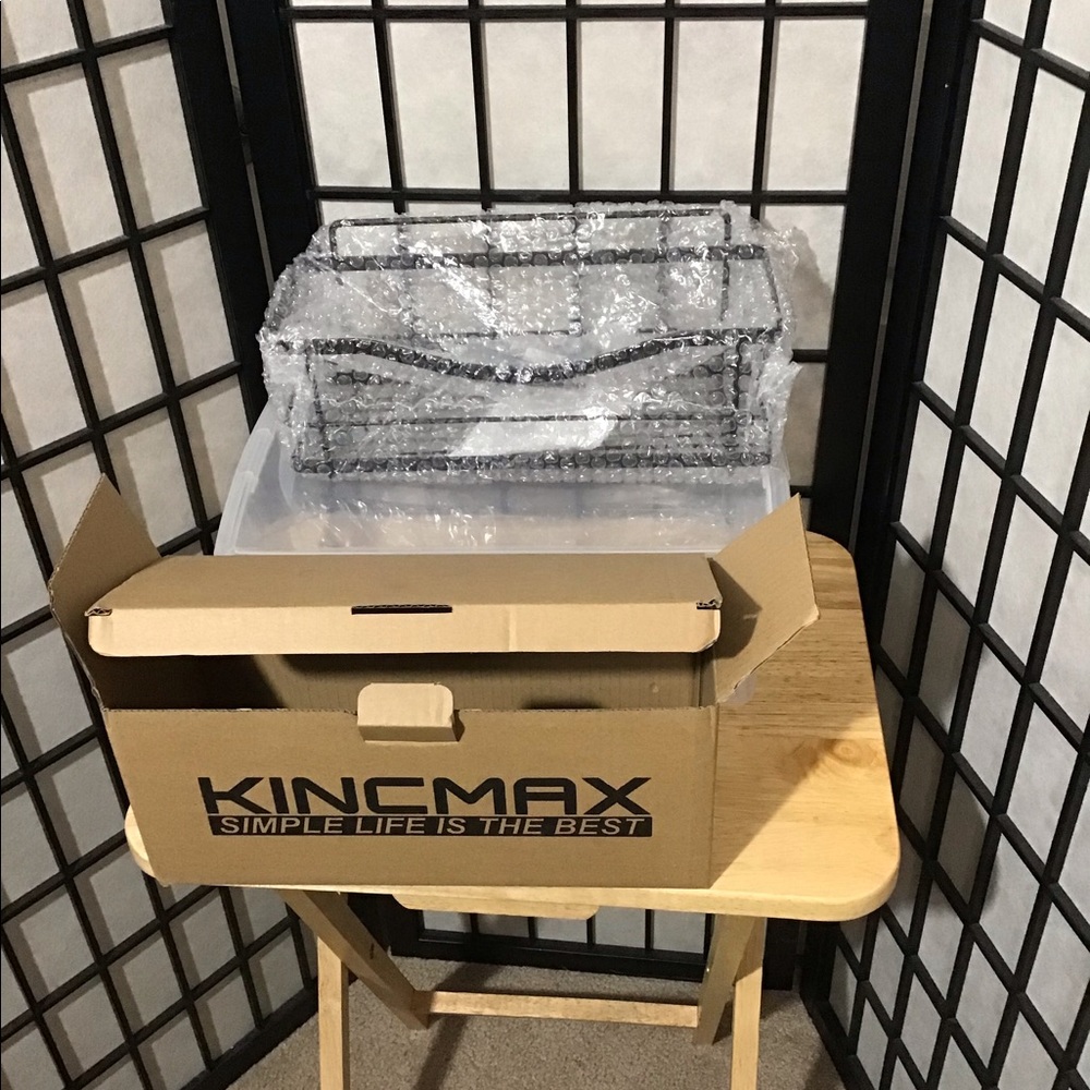 NIB KINCMAX Shower Caddy Basket Shelf with Hooks.